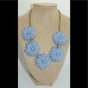 J.CREW Statement Necklace Daisy Flowers & Crystals